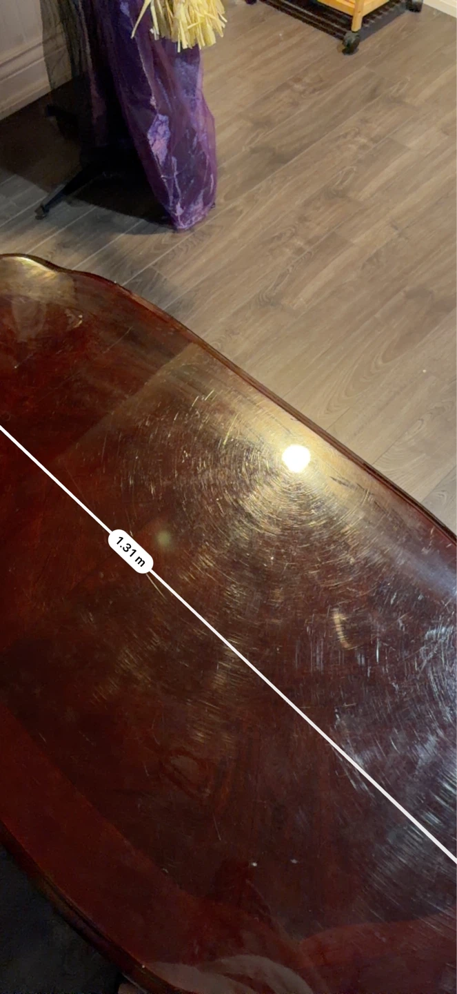 Dark Wood Coffee Table - 1.31m Long - photo 4