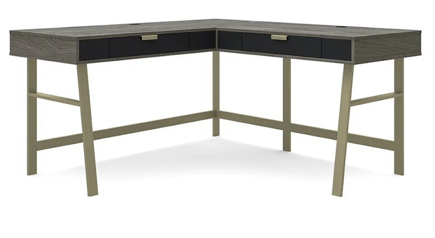 L-Shaped Desk with Drawers