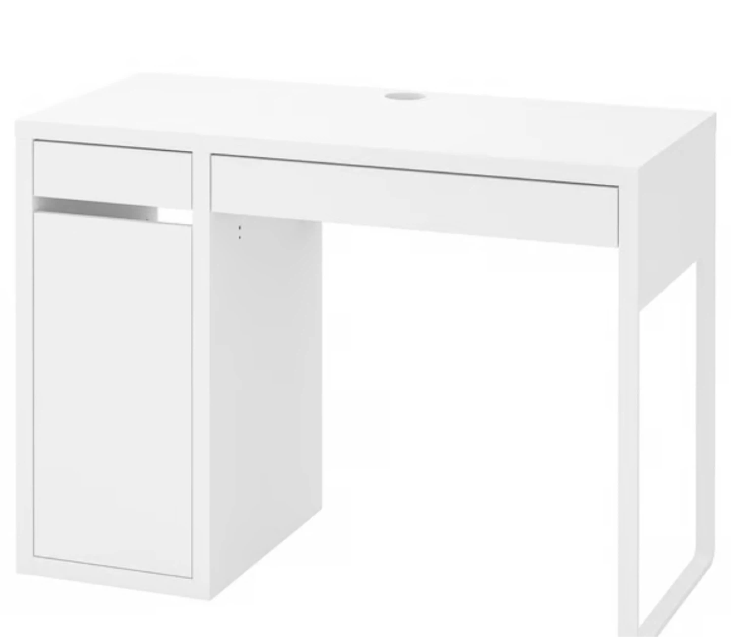 IKEA- Micke White Desk with Storage Drawer and Cabinet - photo 3