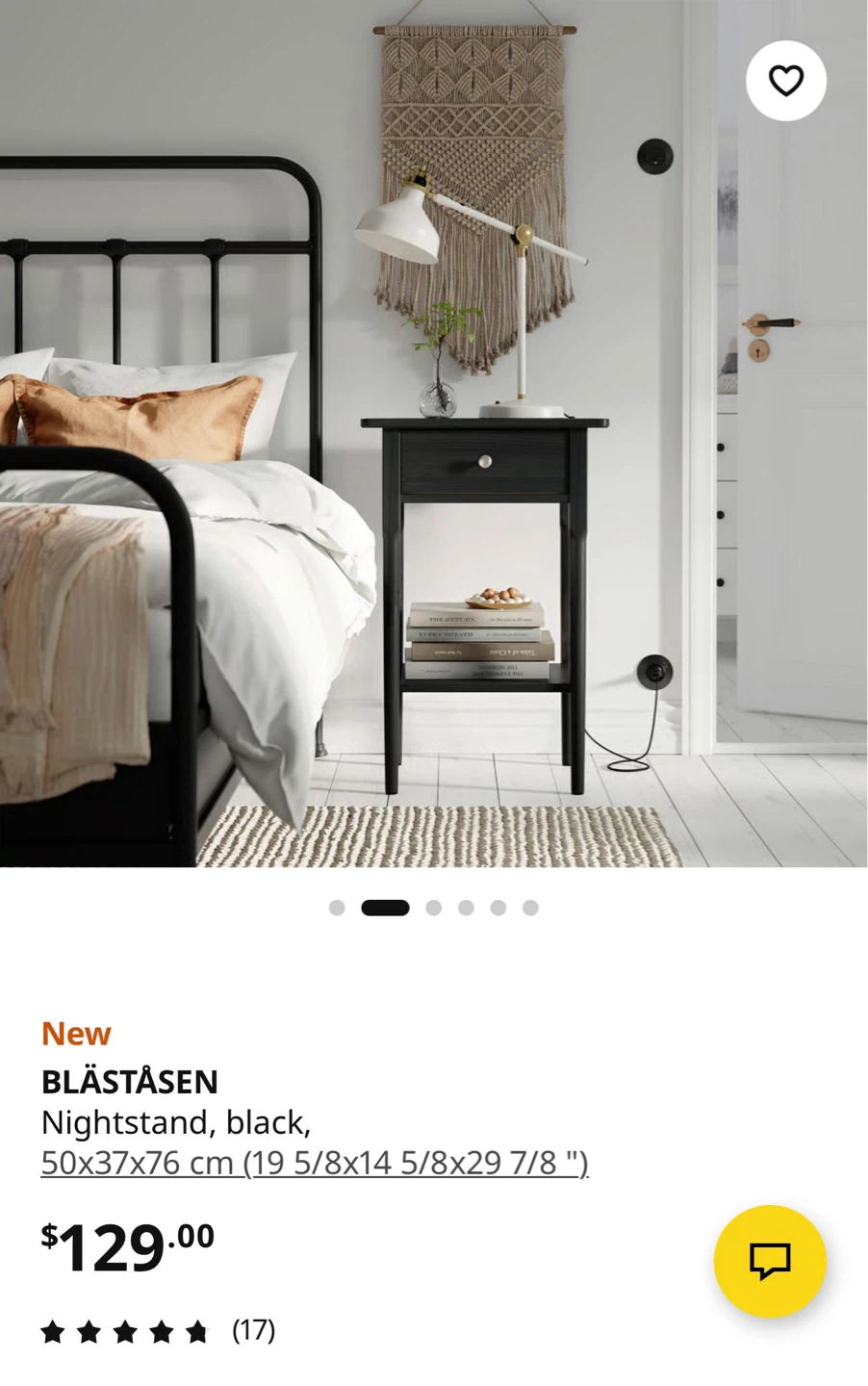 IKEA BLÅSTÅSEN Nightstand - Black - photo 4