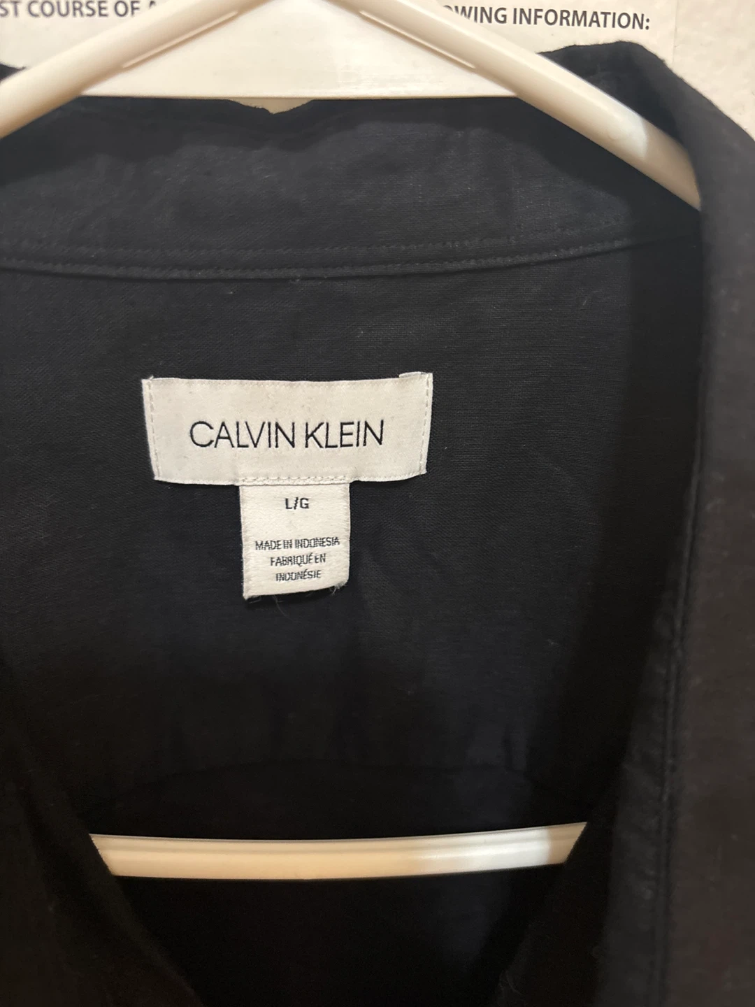 Calvin Klein Black Button-Up Shirt - Size L - photo 2