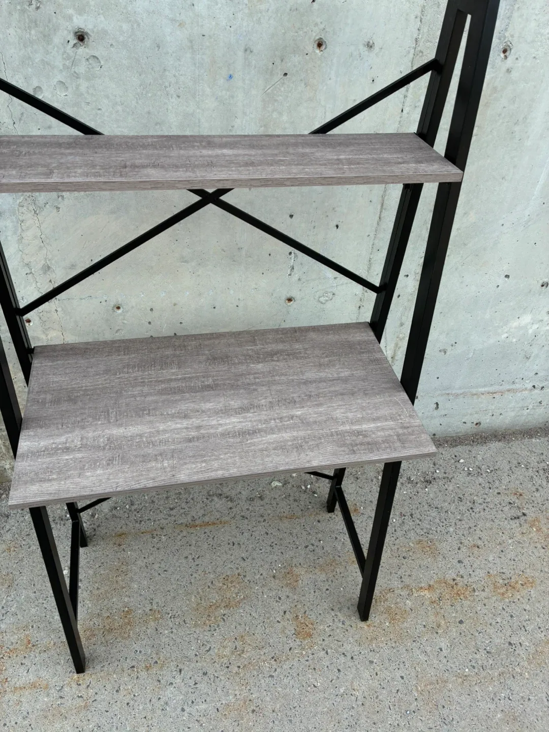 Foldable Ladder Desk with Shelves - photo 2