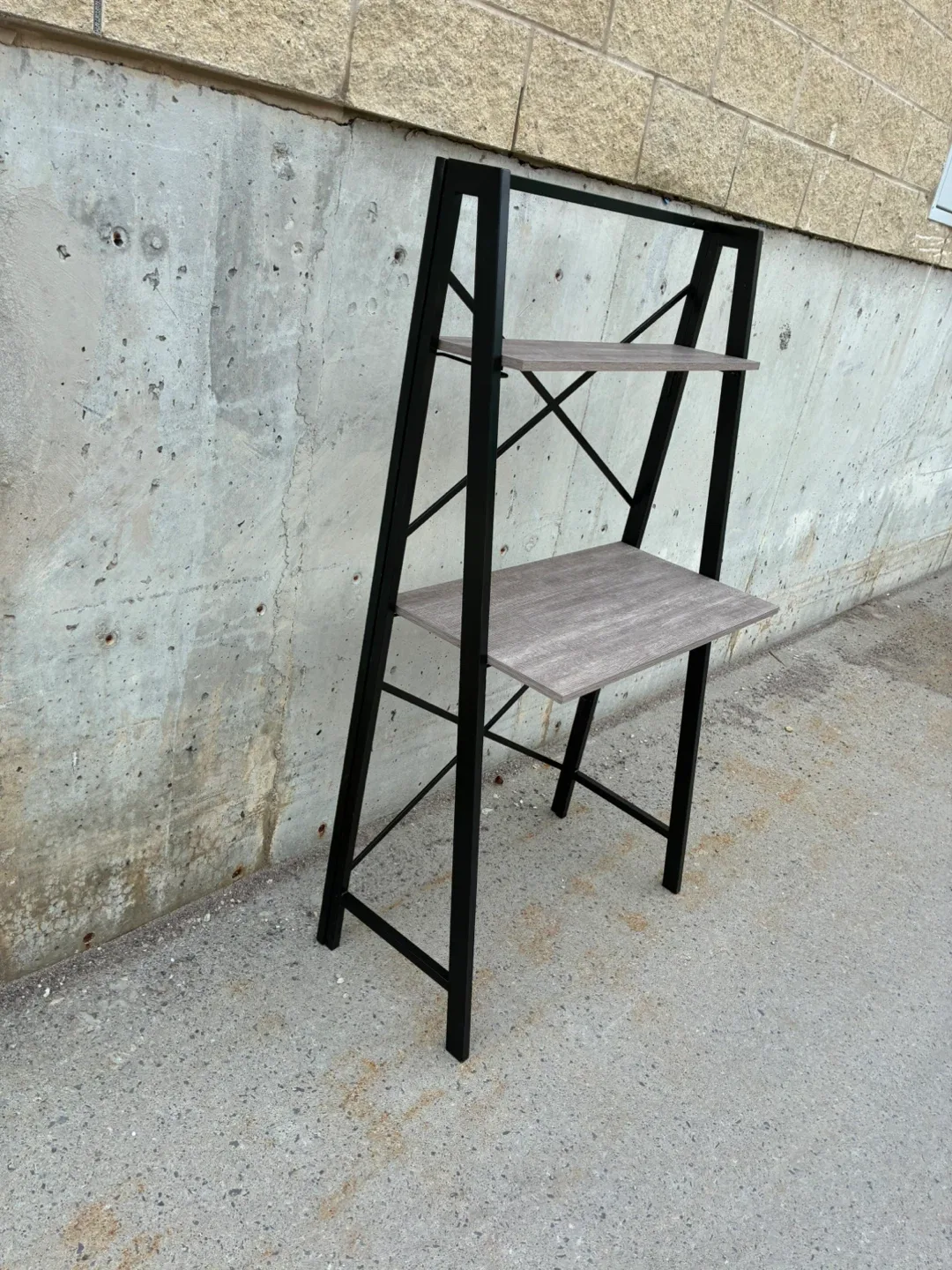 Foldable Ladder Desk with Shelves - photo 3
