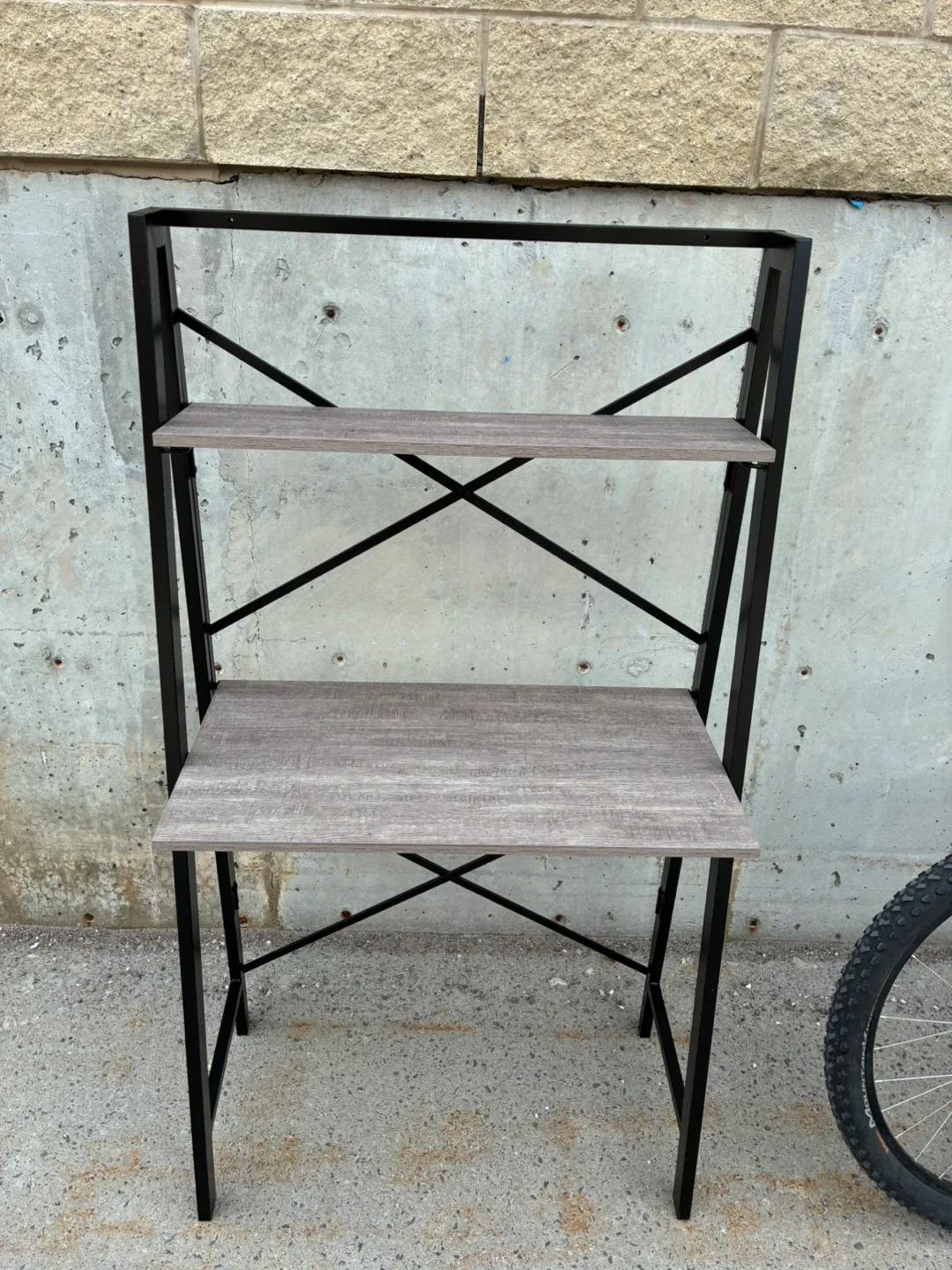 Foldable Ladder Desk with Shelves - photo 4