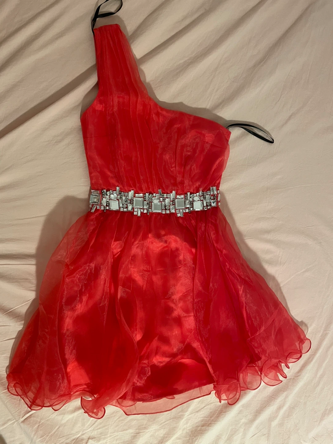 Lipsy VIP Red One-Shoulder Dress