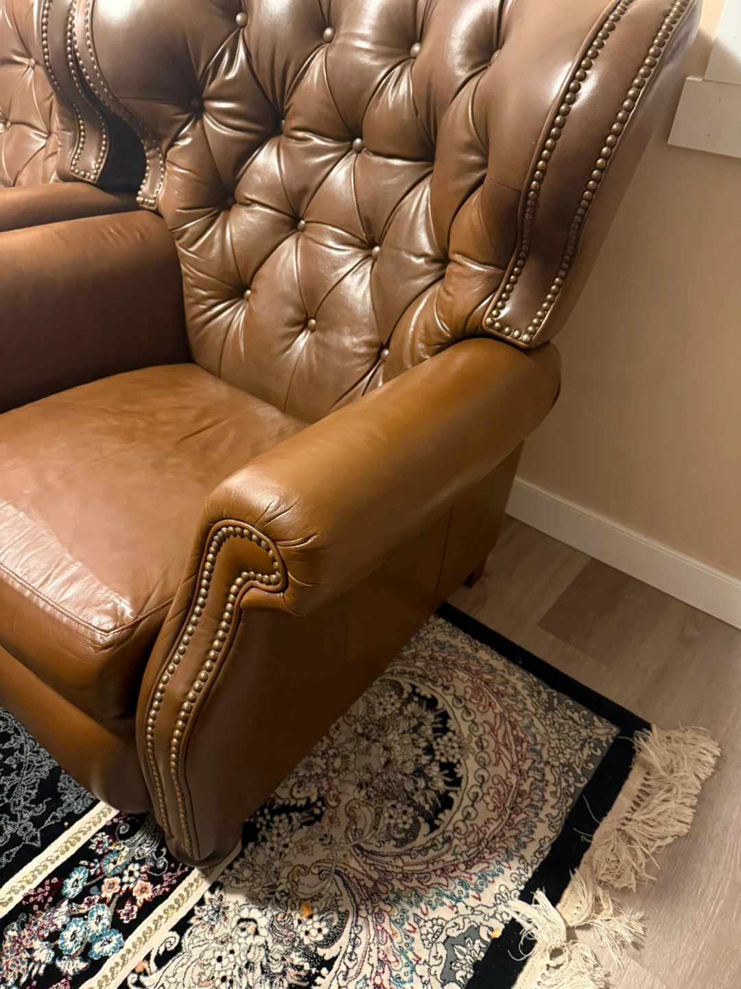 Antique Tufted Accent Chairs (Pair) - photo 5