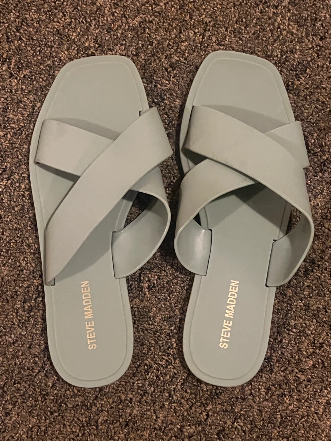 Steve Madden Women's Light Blue Slide Sandals Size 7