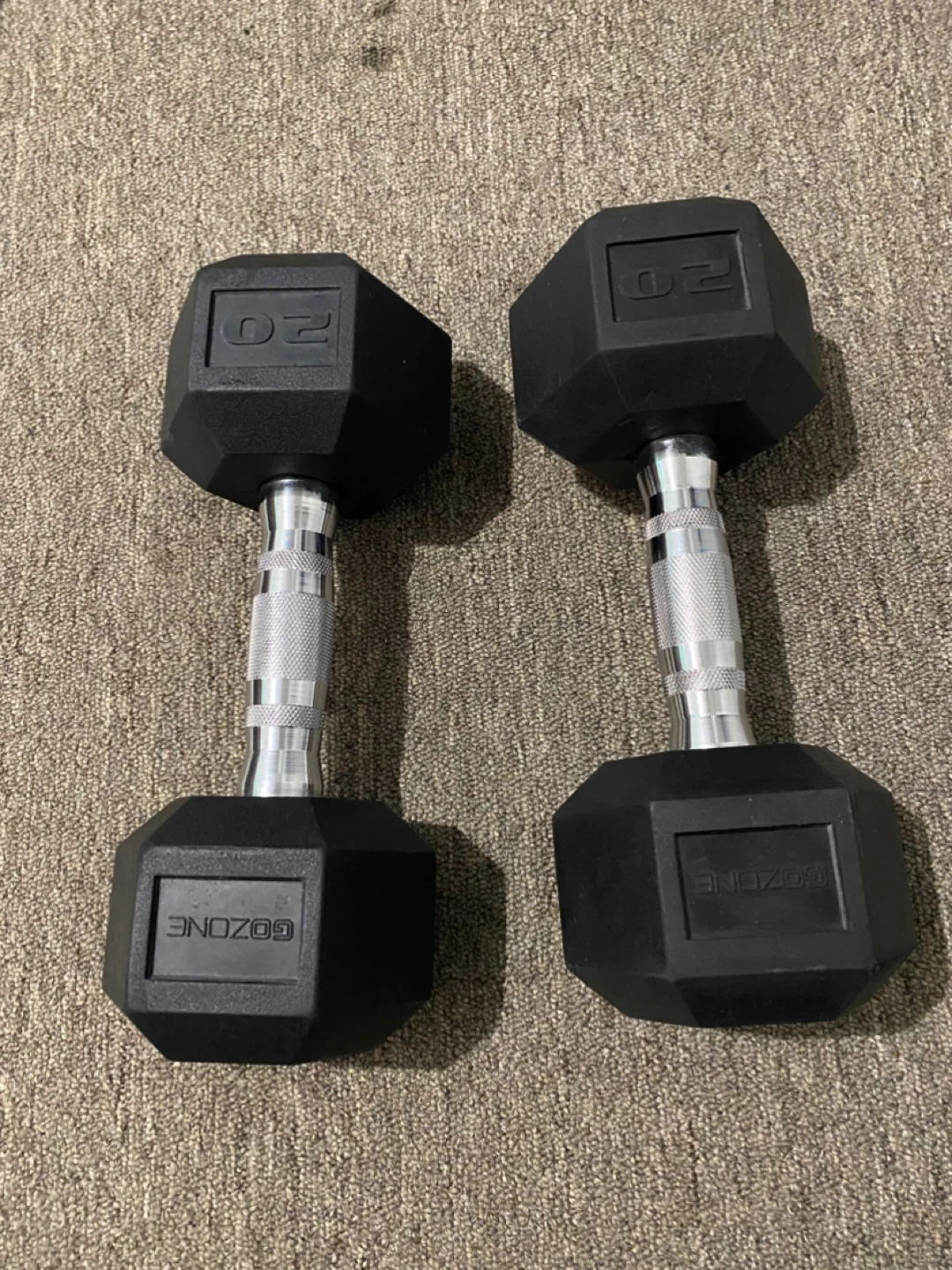 GOZONE 20lb Hex Dumbbells (Pair)