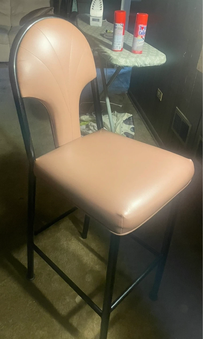 Pink Upholstered Bar Stool  2 bar stools