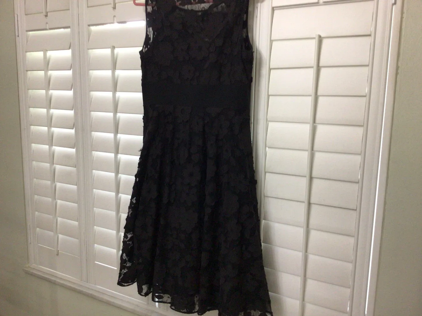 Black Lace Dress with Bow Belt - photo 2