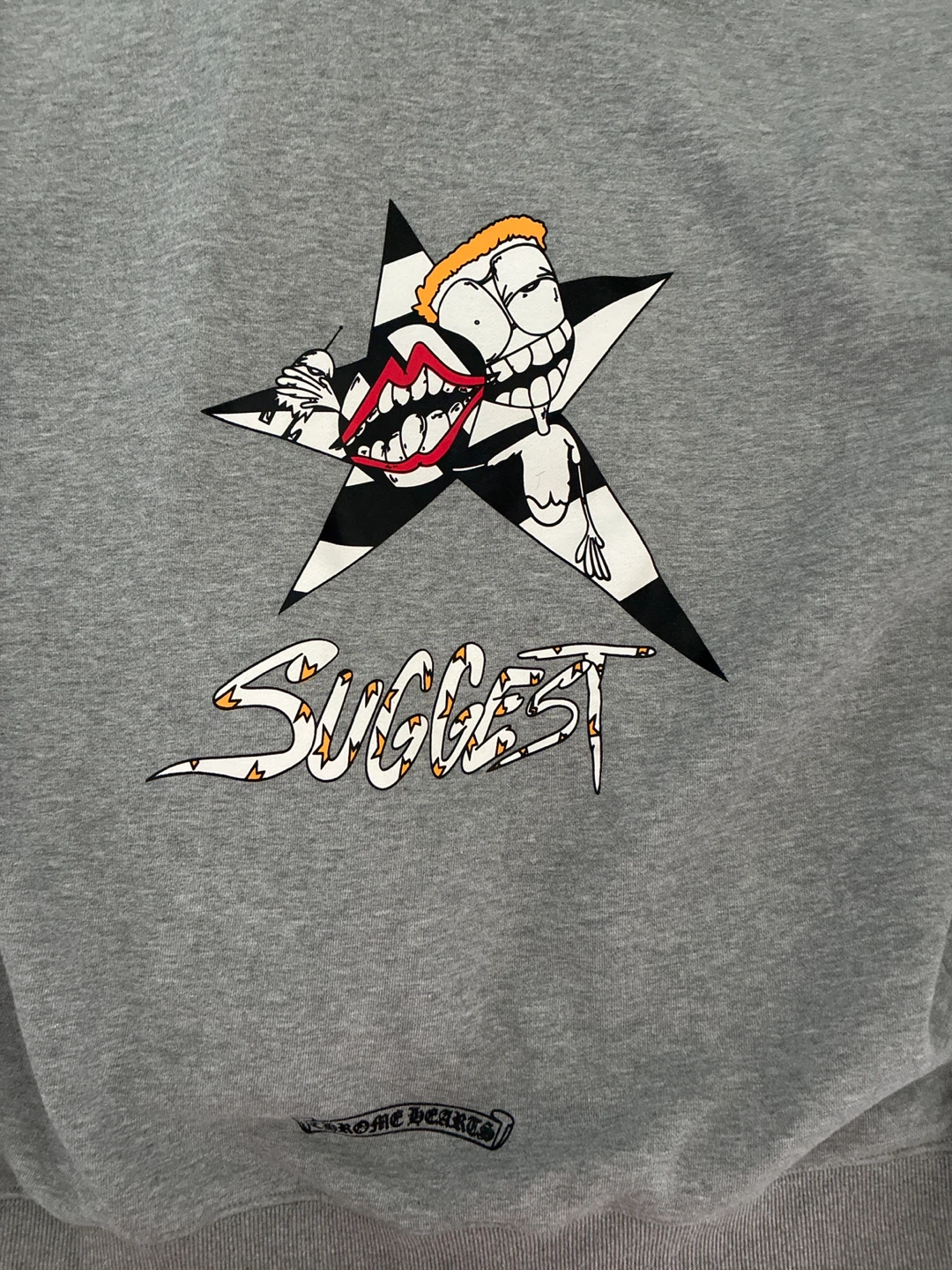 Chrome Hearts Grey Hoodie with Graphic Print - photo 5