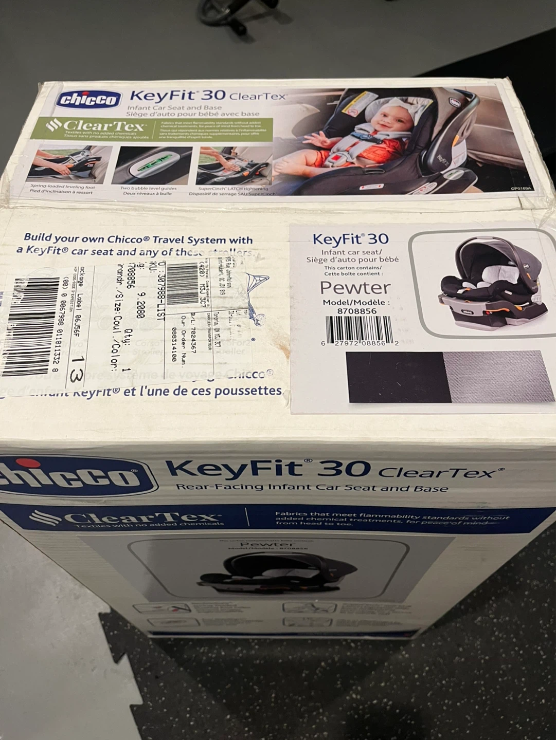 Chicco KeyFit 30 ClearTex Infant Car Seat and Base - Pewter - photo 4