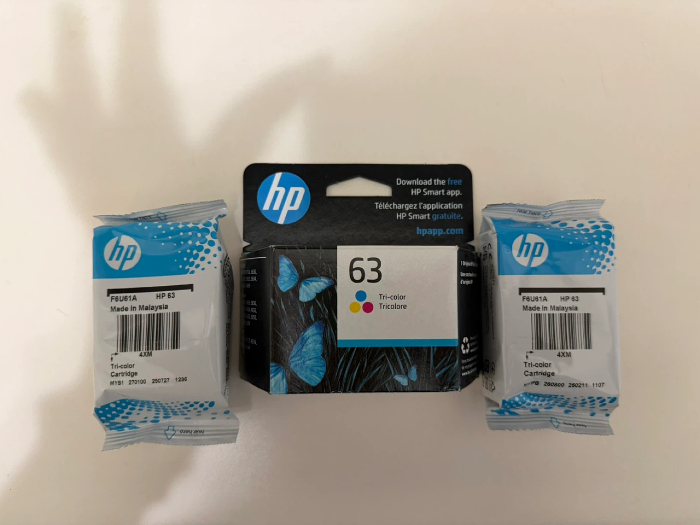 HP 63 Tri-color Ink Cartridges