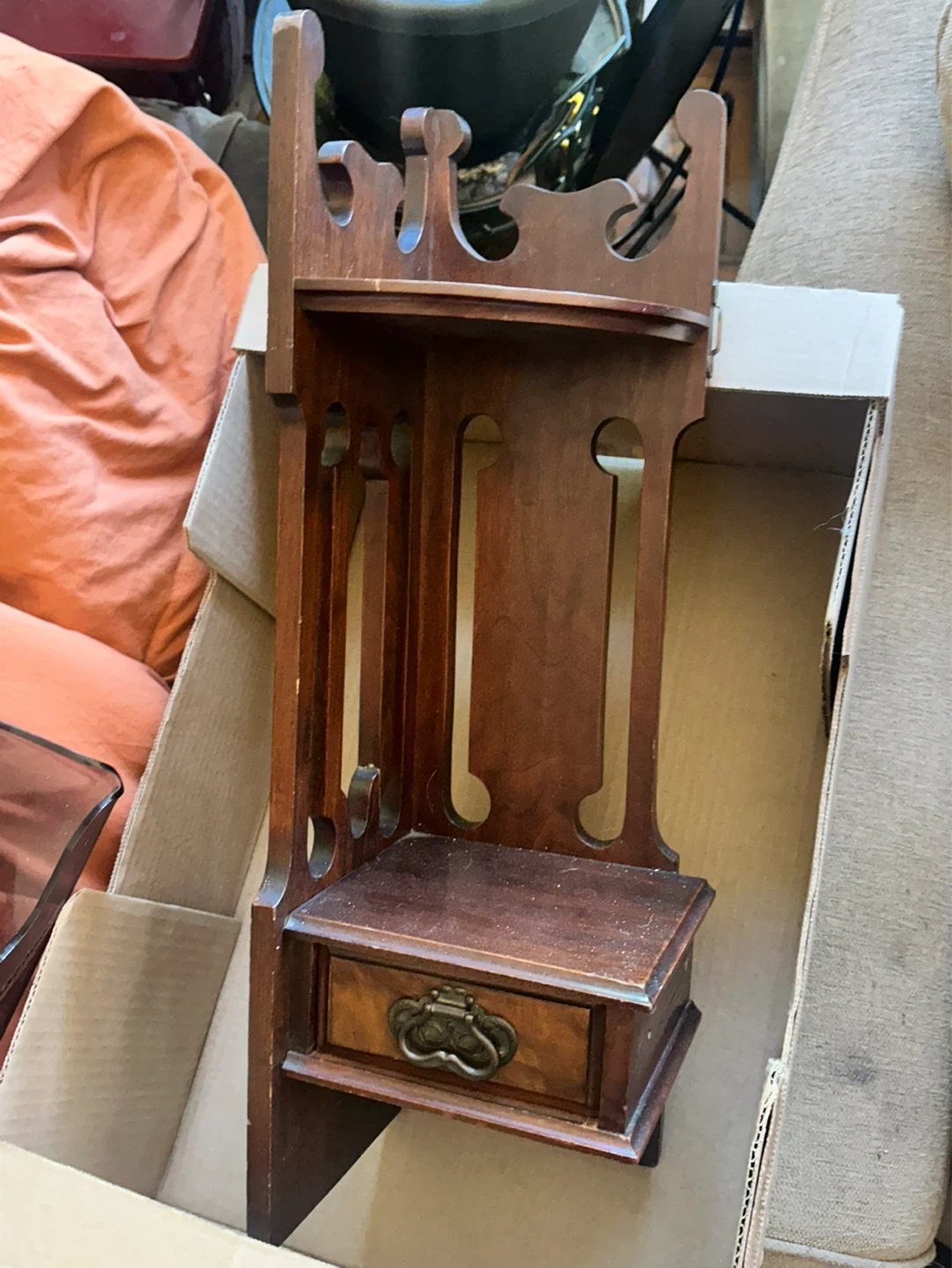 Small Art nouveau corner shelf