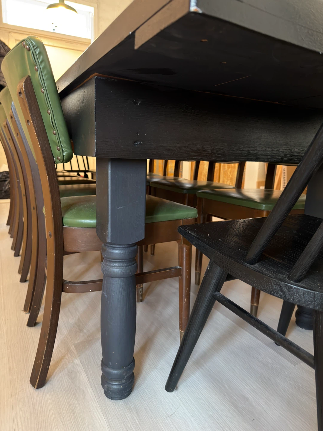 Long Black Dining Table with 10 Chairs - photo 5