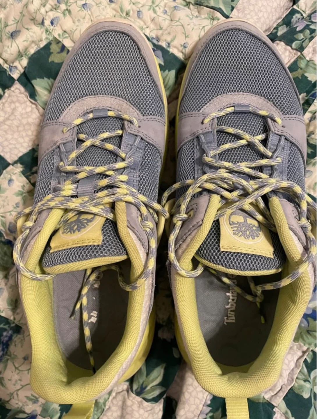 Timberland Women's Grey/Yellow Athletic Shoes Size 7