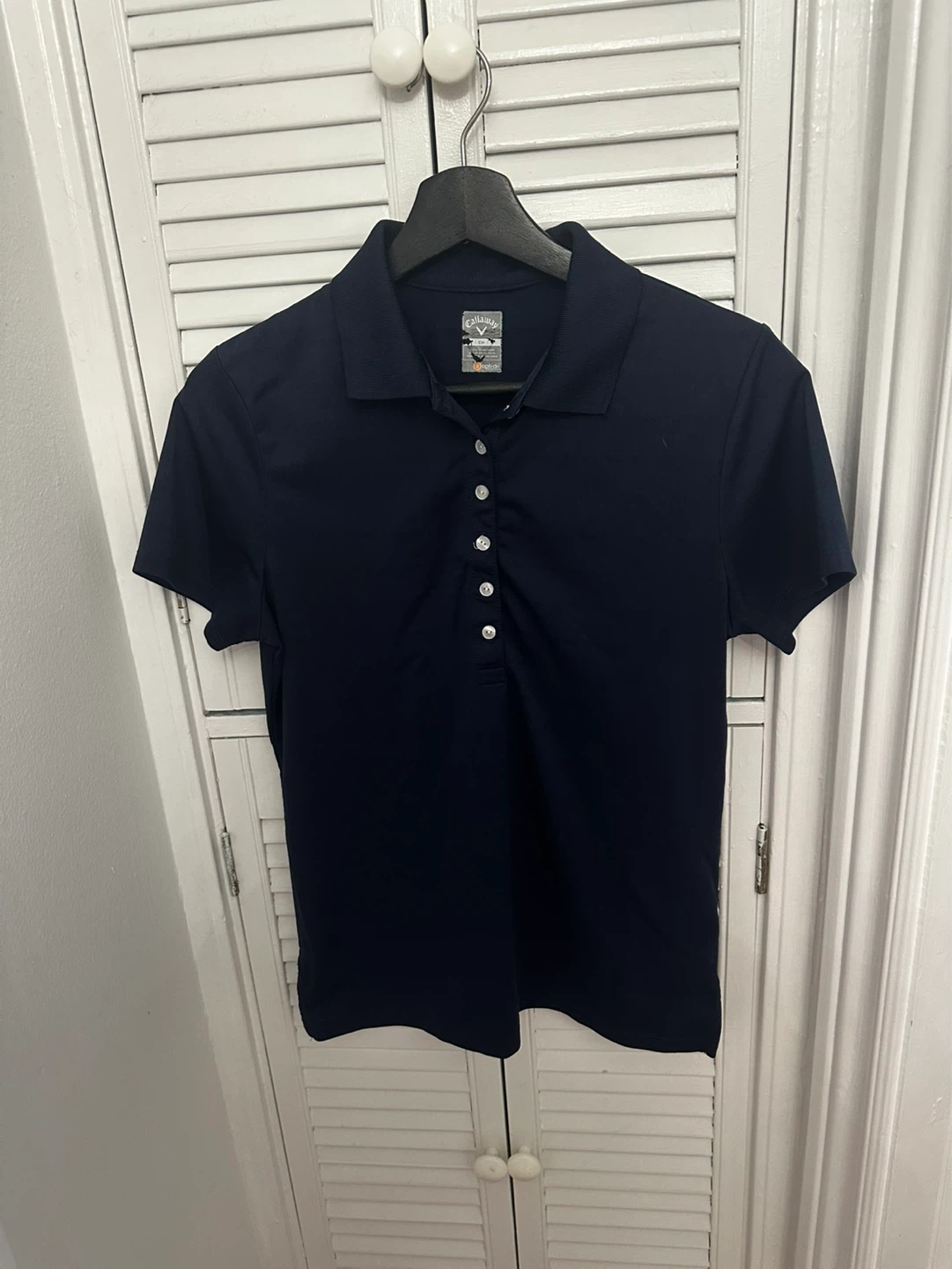 Callaway Women's Navy Blue Golf Polo Shirt - Size CH