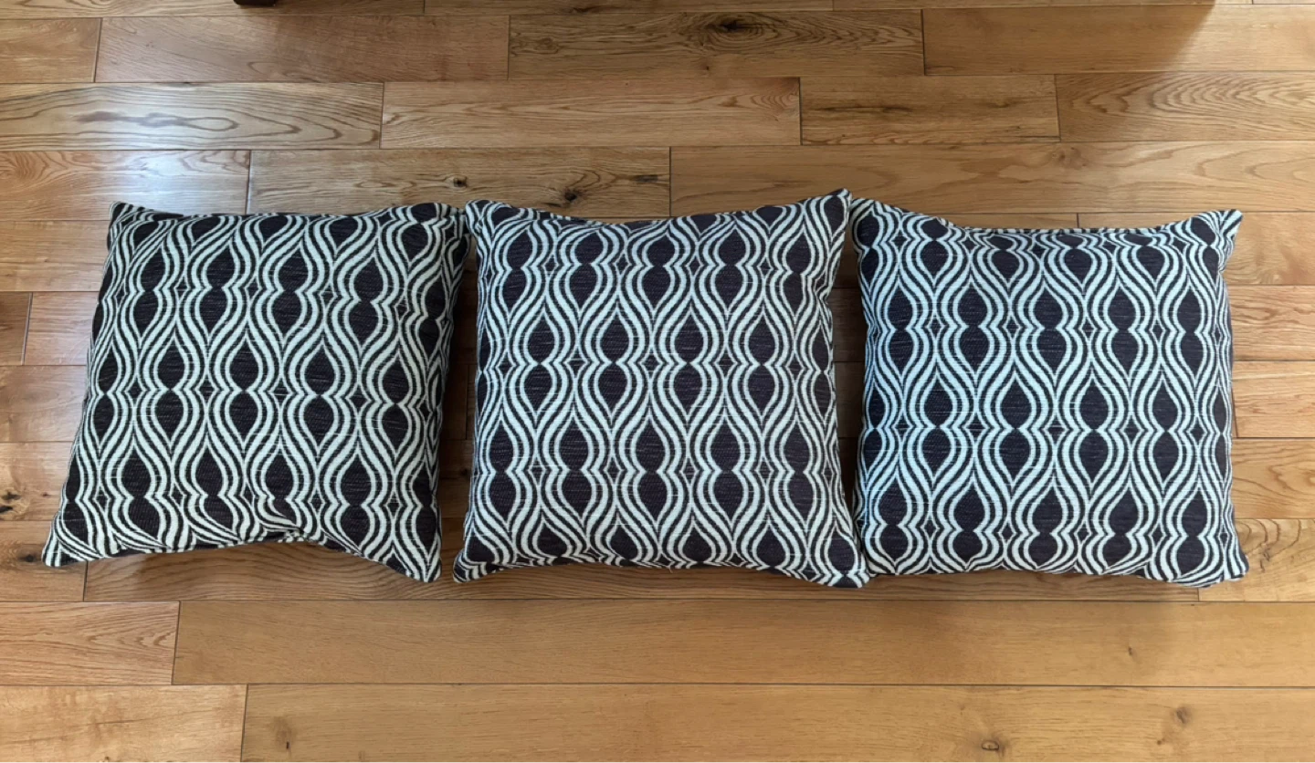 (3) Brown/Beige Throw Pillows