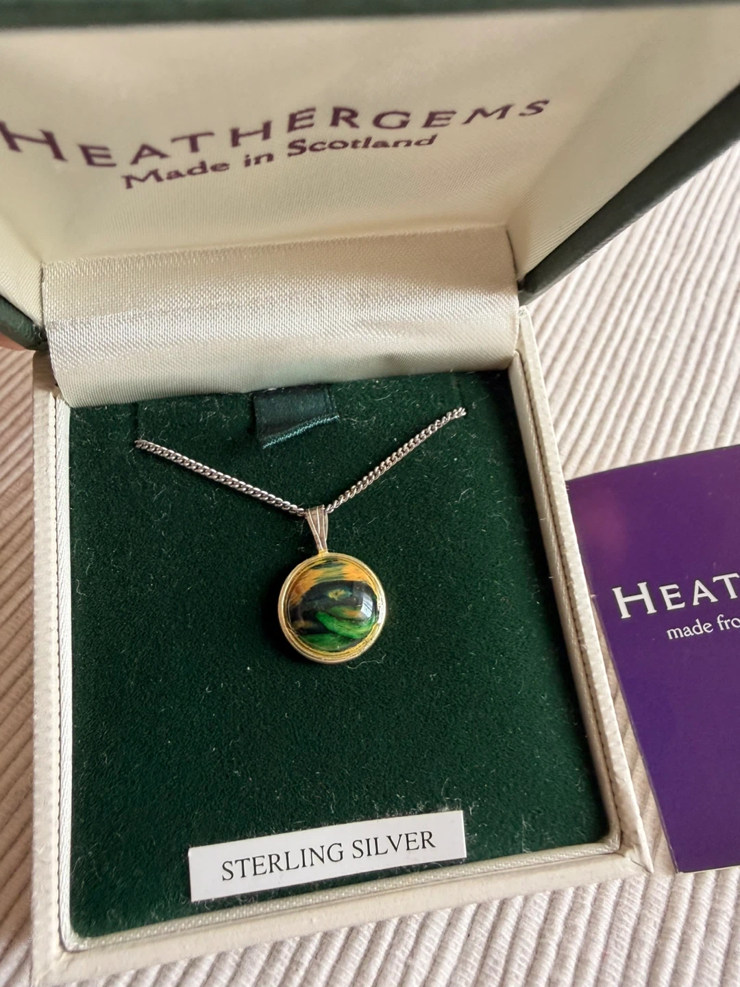 Heathergems Sterling Silver Pendant Necklace Made in Scotland - photo 5