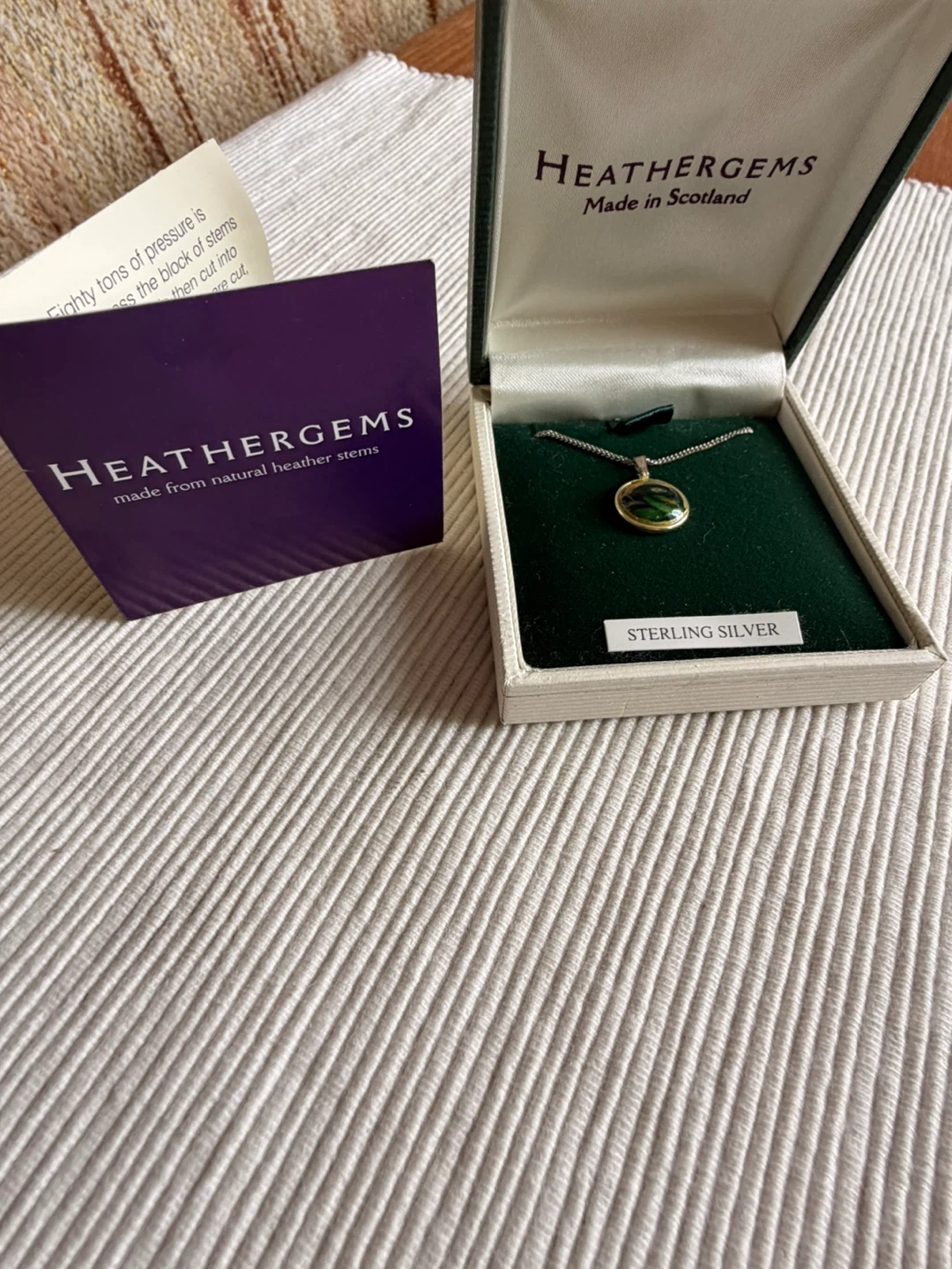 Heathergems Sterling Silver Pendant Necklace Made in Scotland
