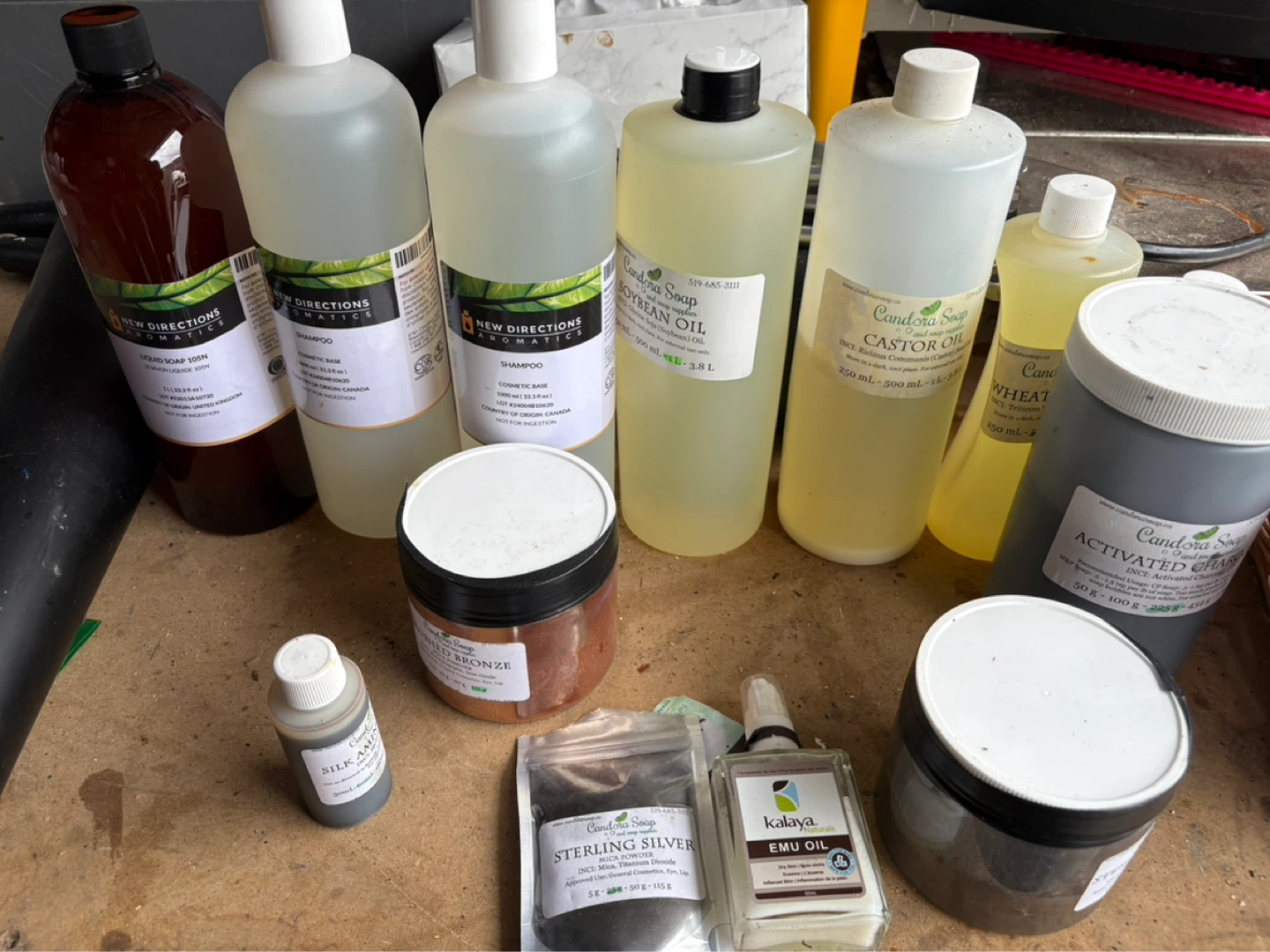 Lot of New Directions Aromatics and Candora Soap Supplies