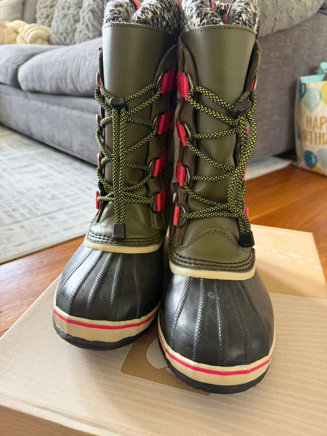 Sorel Youth Joan of Arctic Knit Waterproof Winter Boots Size 7 - photo 2