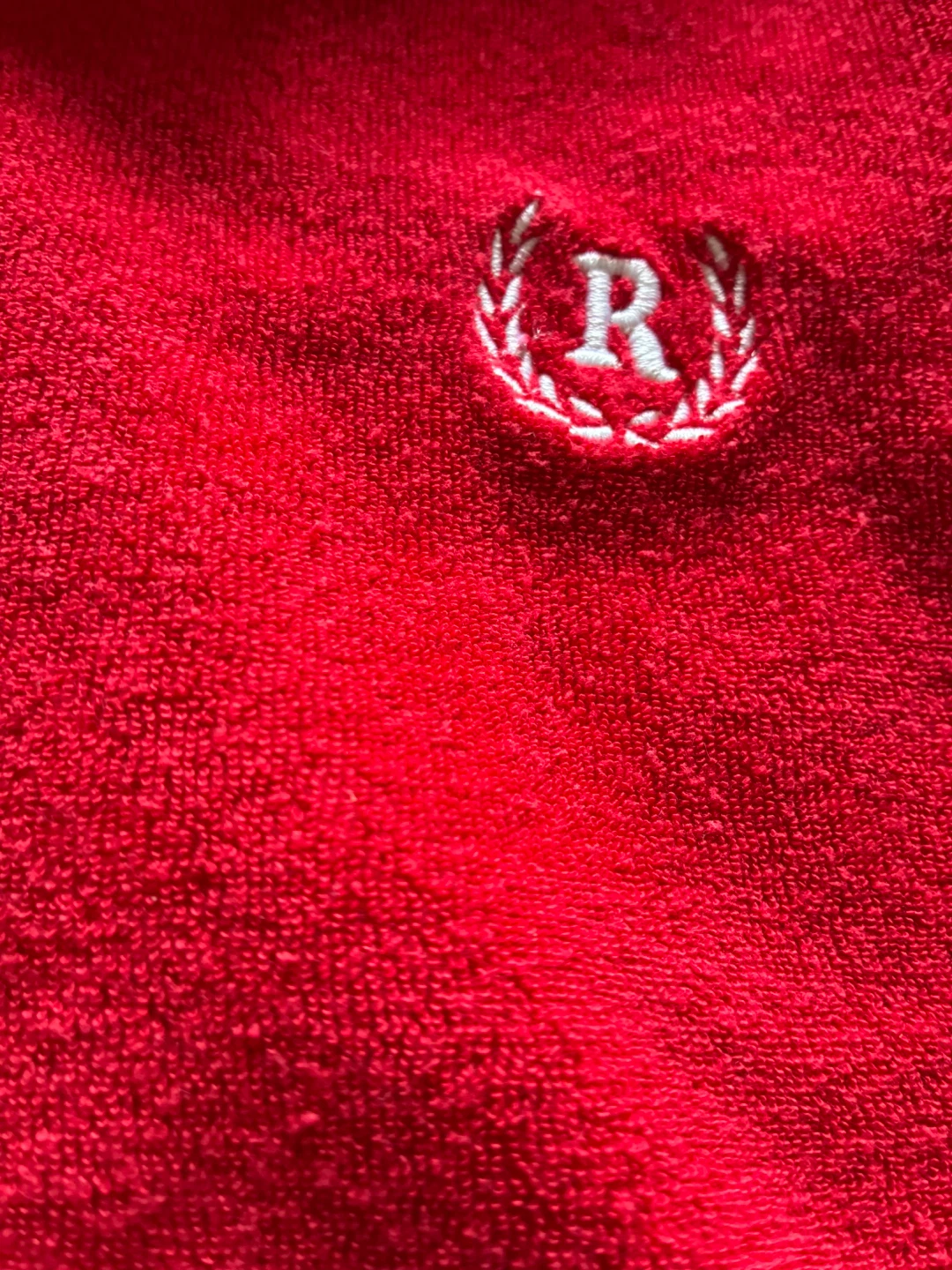 ROOTS vintage polo shirt T-shirt red terry cloth R letter logo - photo 2