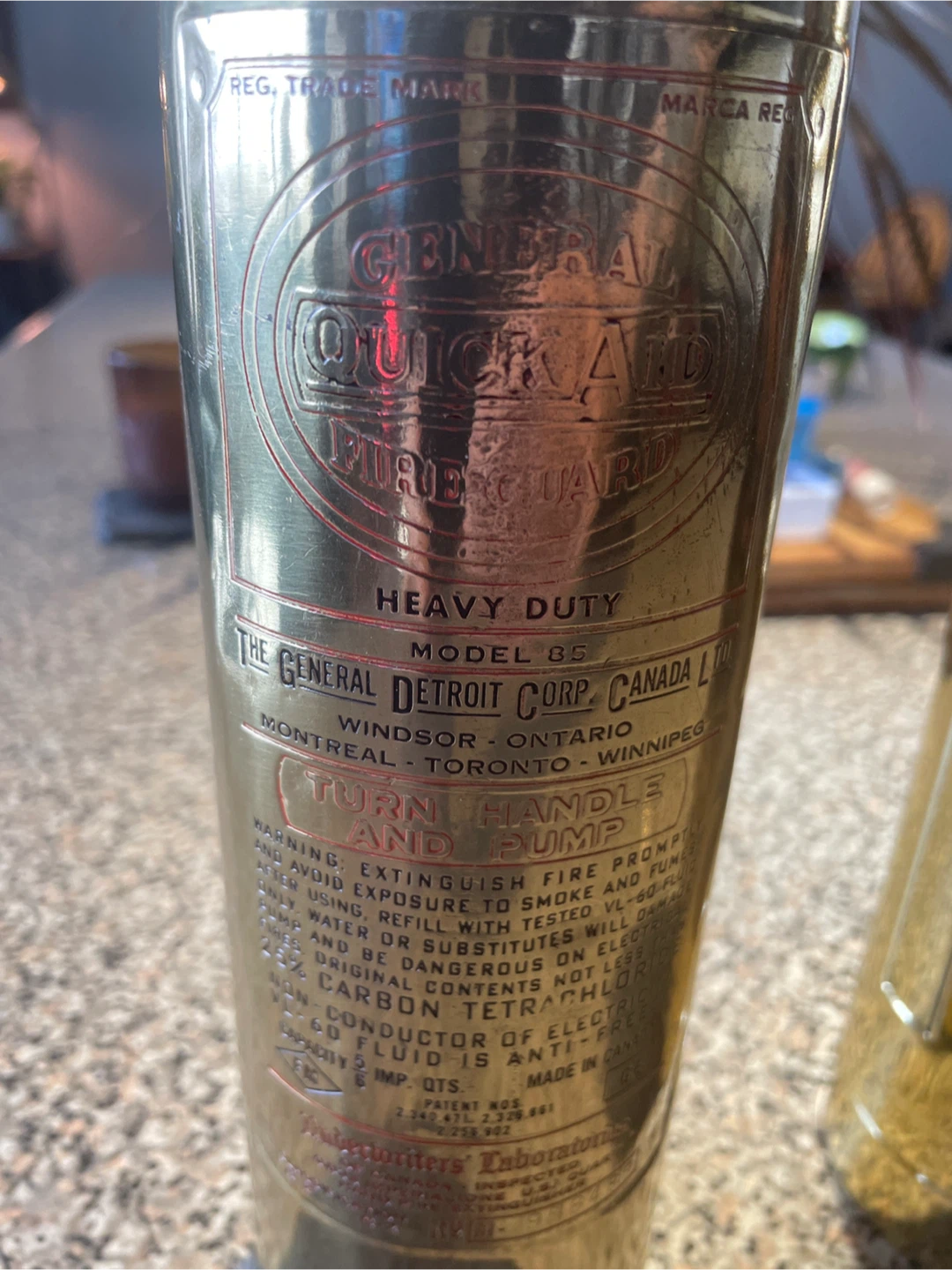 2 model A automotive brass fire extinguishers , blow torch. - photo 5