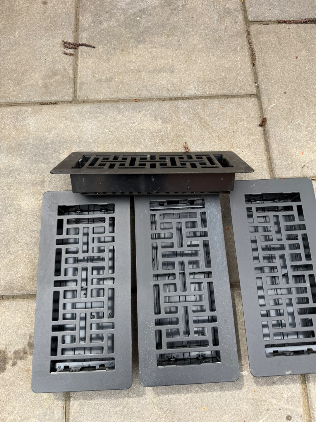 Set of 4 Floor Vent Covers - Black - photo 2