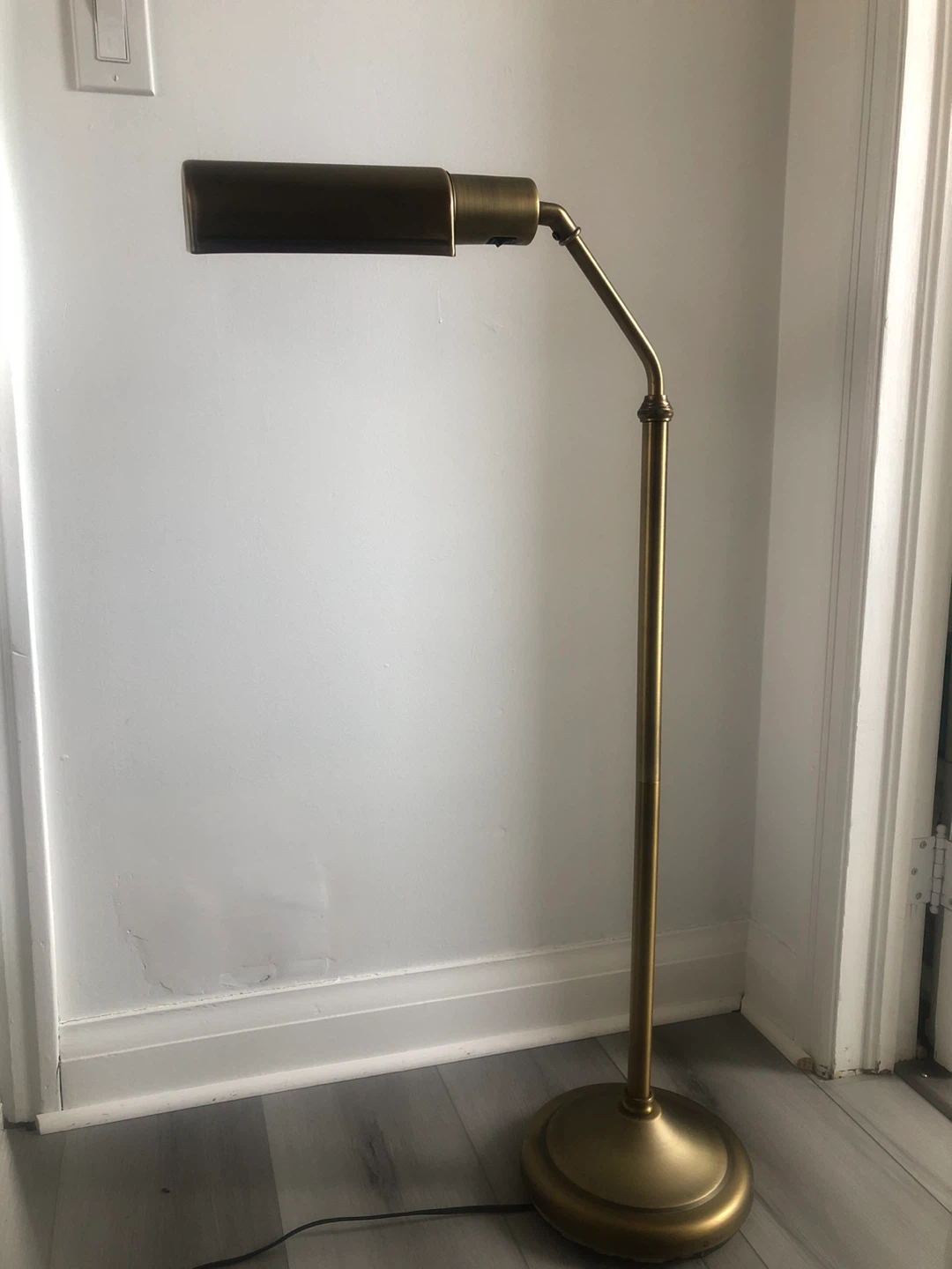 Vintage Adjustable Brass Floor Lamp