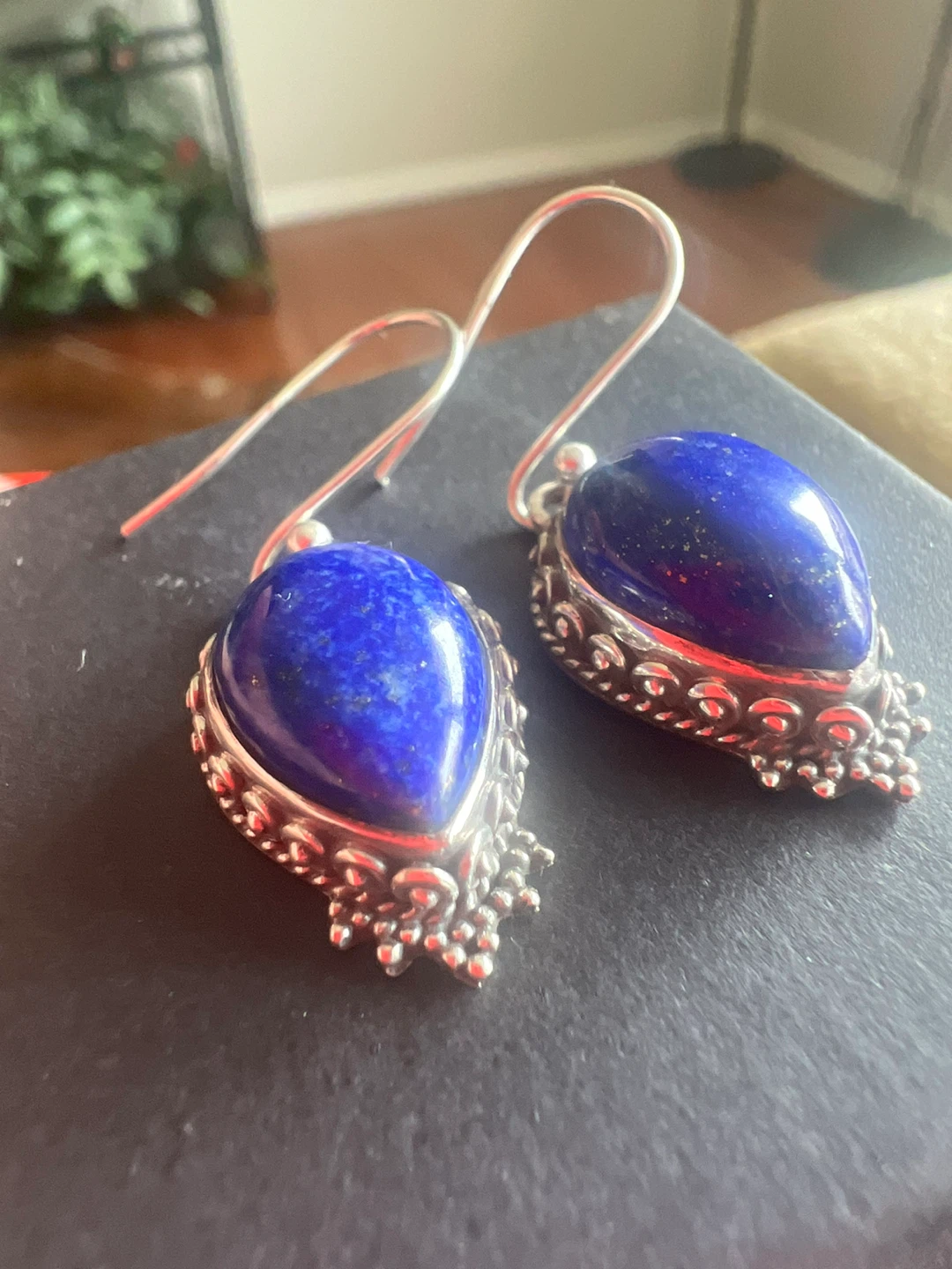 925 silver Lapis Lazuli earrings - photo 2
