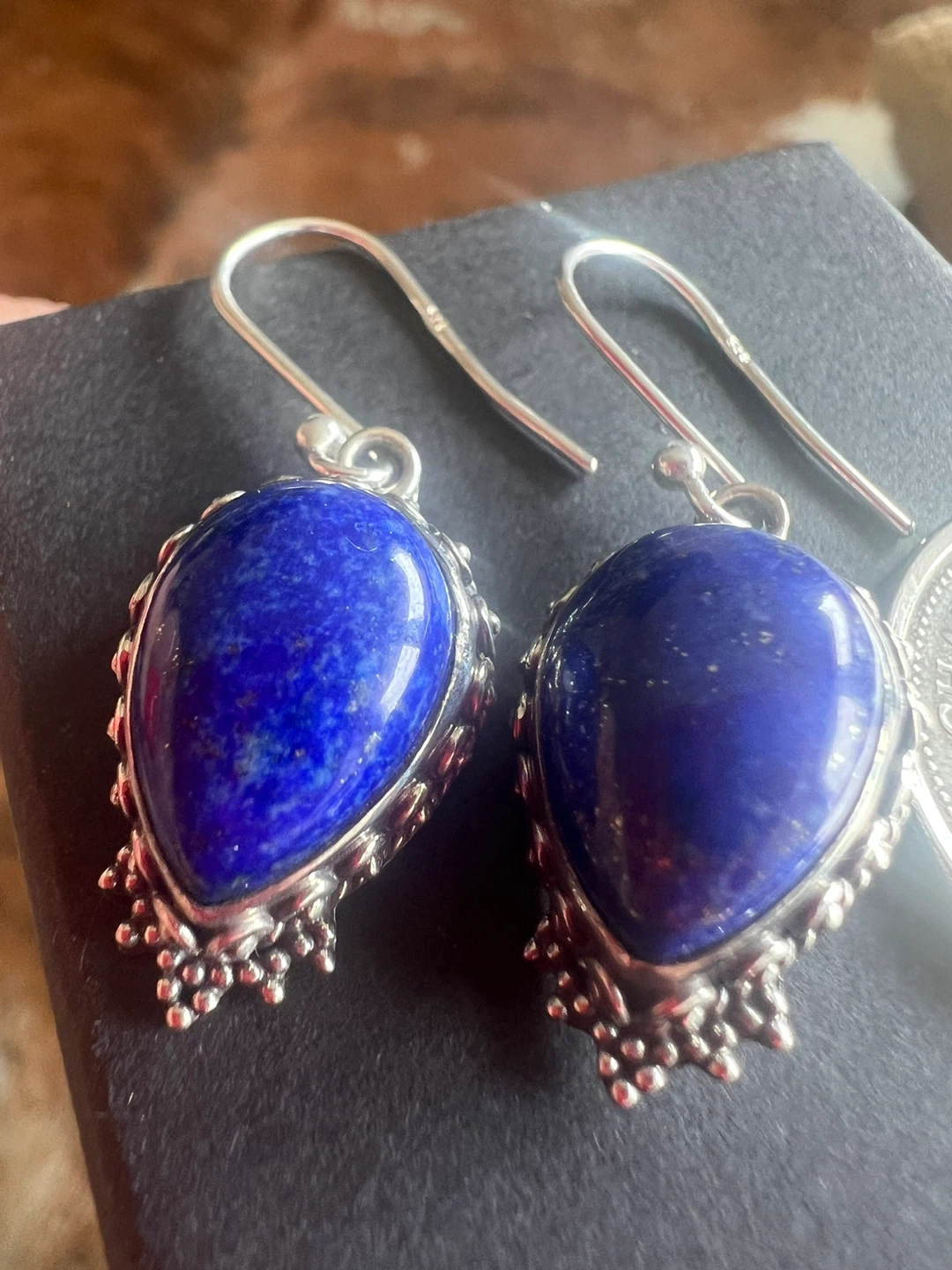 925 silver Lapis Lazuli earrings - photo 5