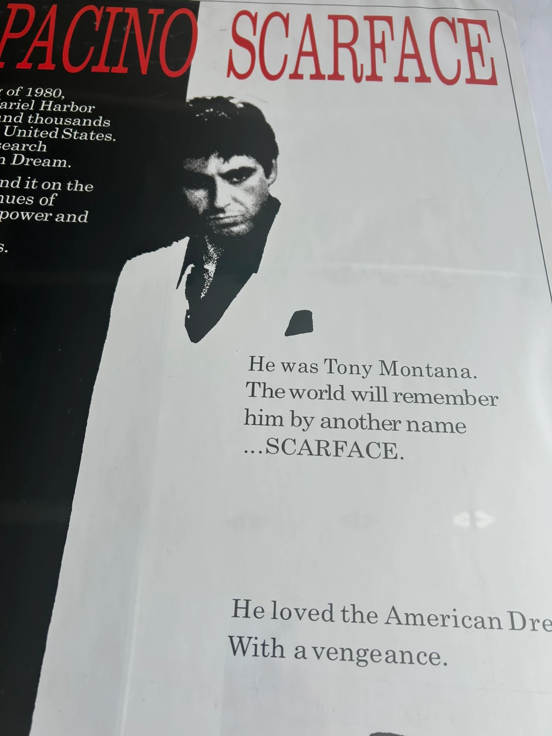 Al Pacino Scarface Movie Poster - photo 3