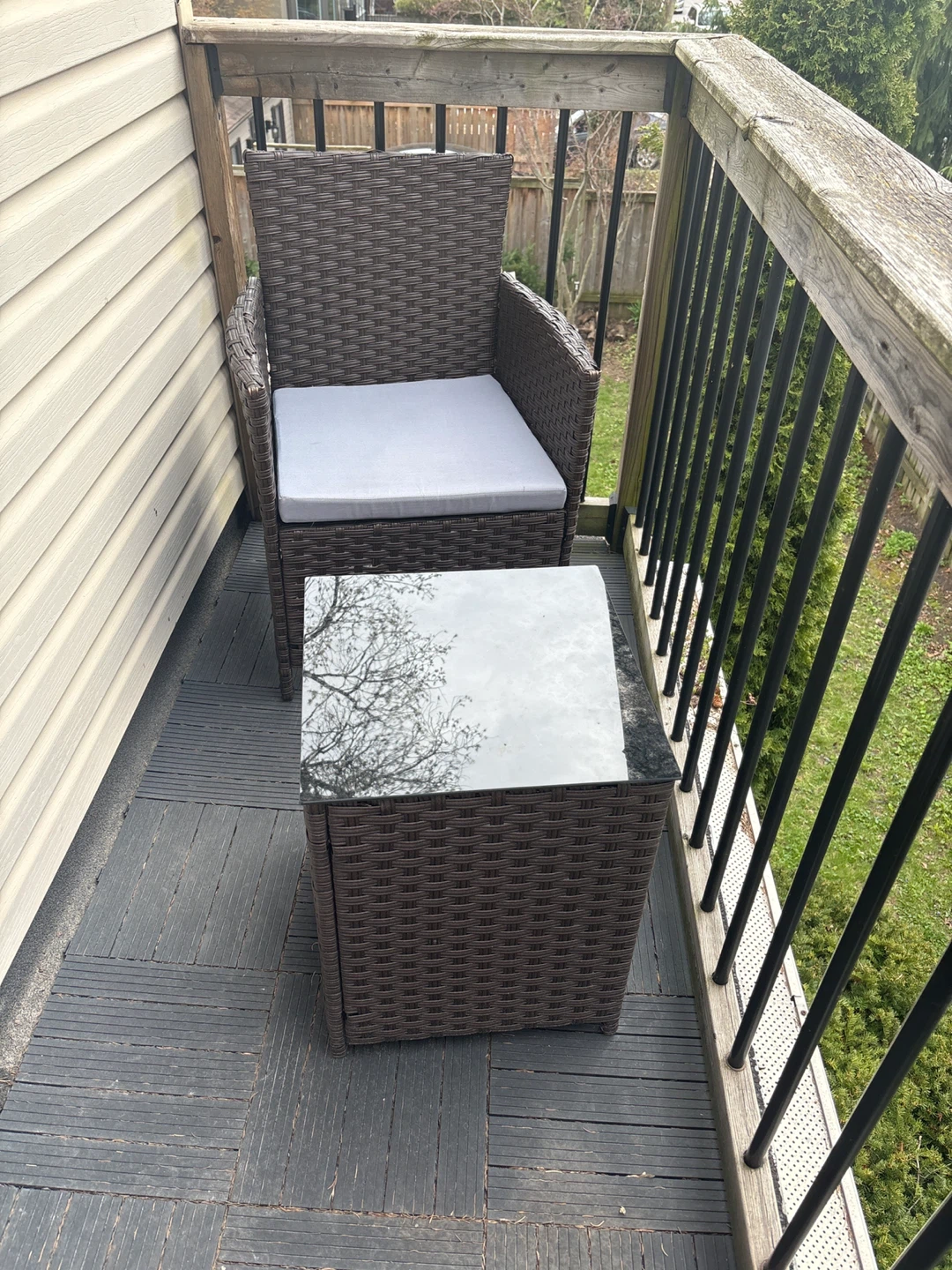 Wicker Balcony Furniture Set