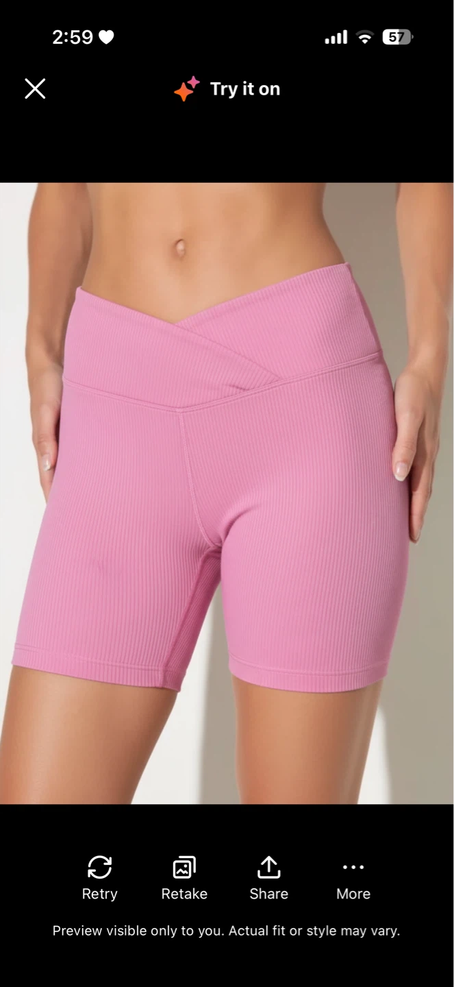 YEAR OF OURS Ribbed High Waisted Bike Shorts - Pink