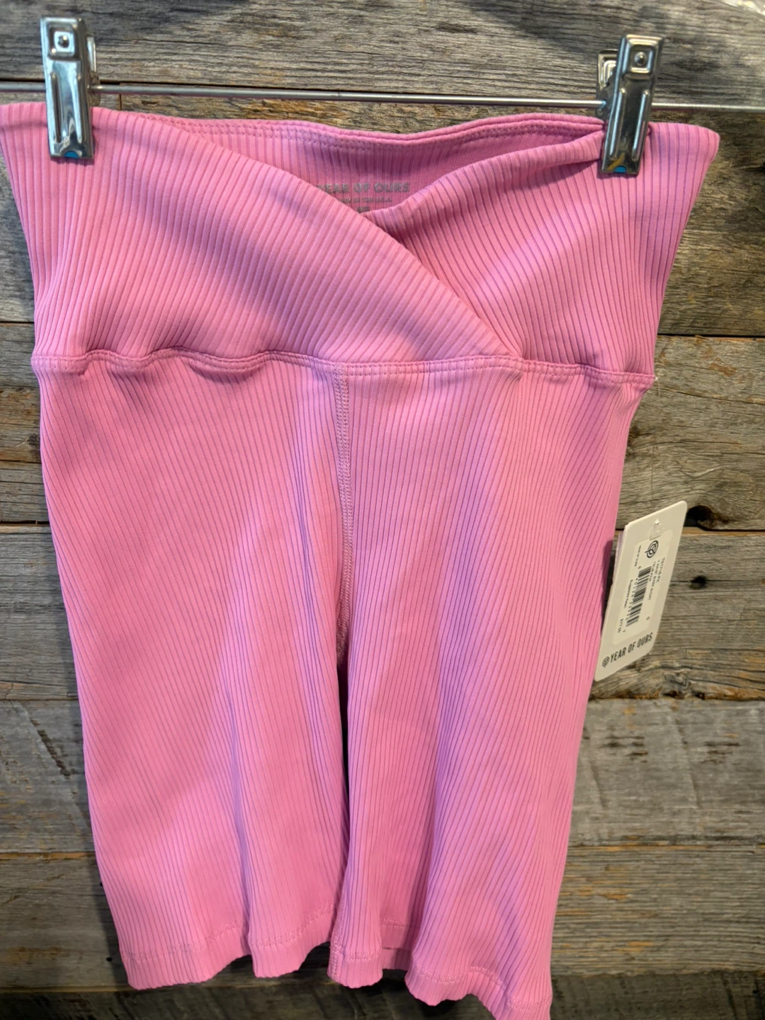 YEAR OF OURS Ribbed High Waisted Bike Shorts - Pink - photo 3