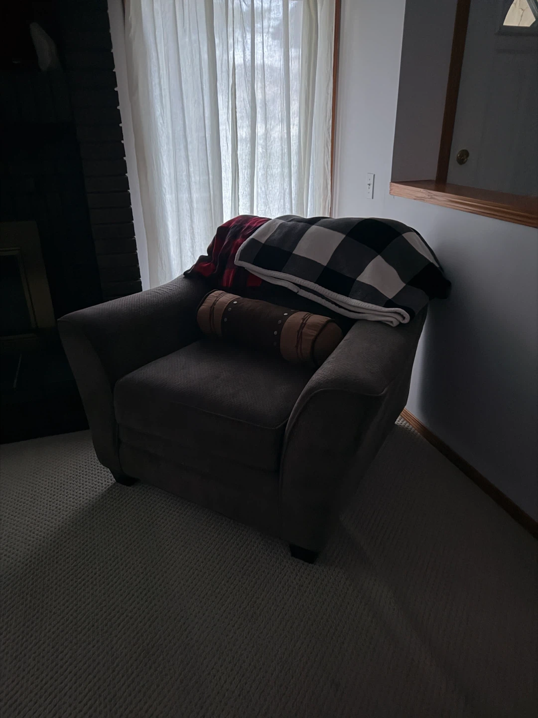 Dark Brown Sectional Sofa with Ottoman - photo 2
