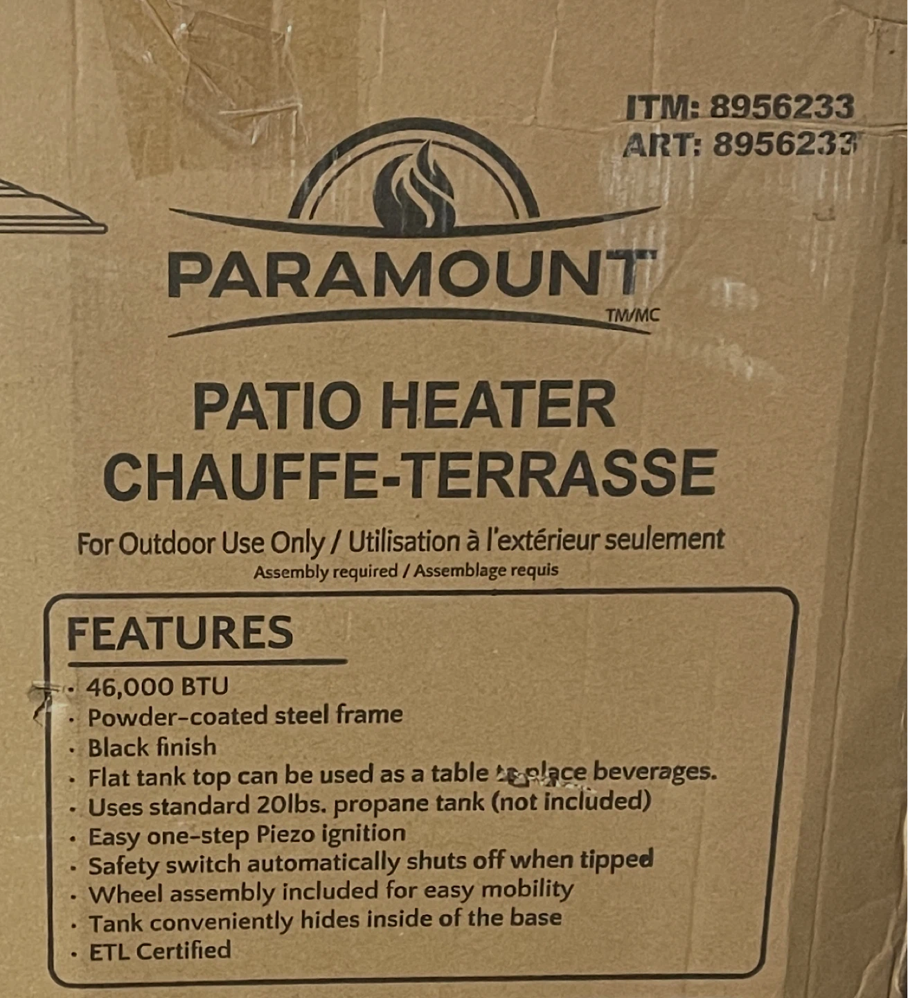 NEW-Paramount Patio heater 46,000 BTU - photo 5