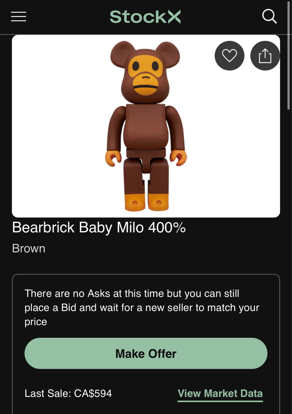 Baby Milo Bearbrick 400% - photo 4