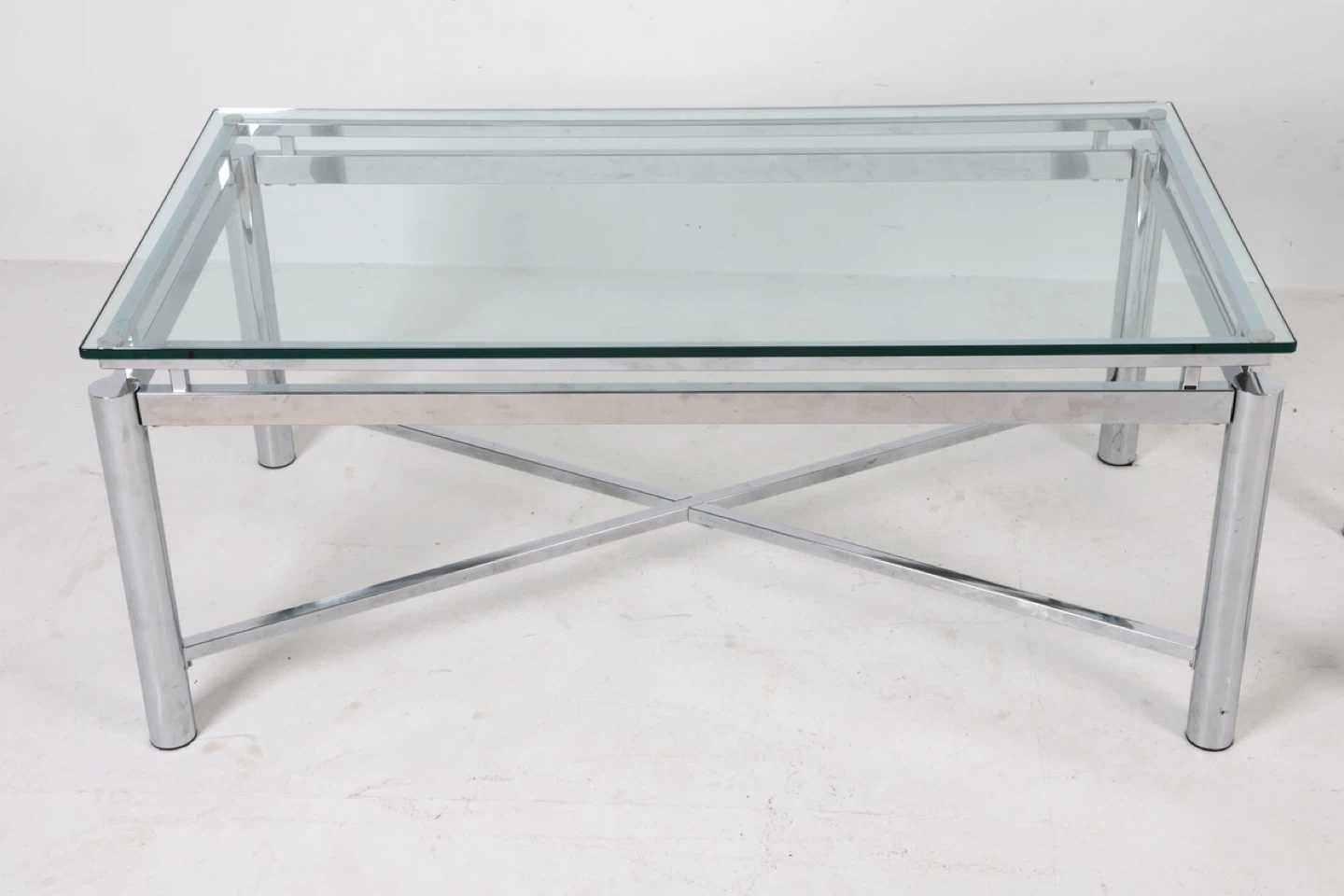Glass and Chrome Coffee Table and Console Table Set - photo 4