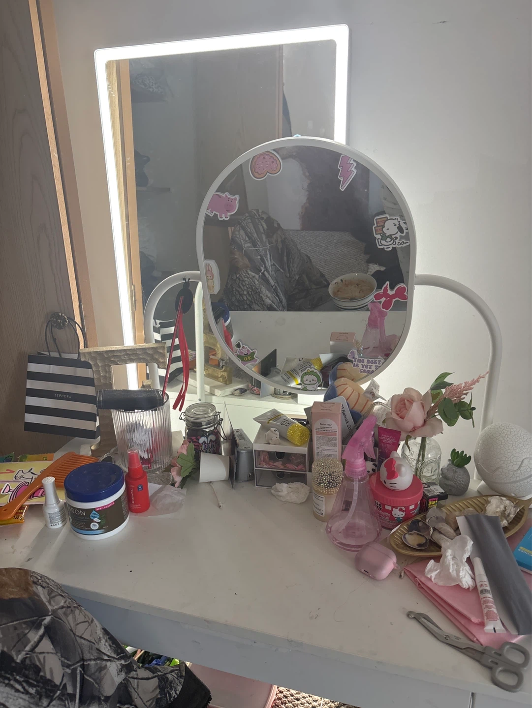 White ikea vanity