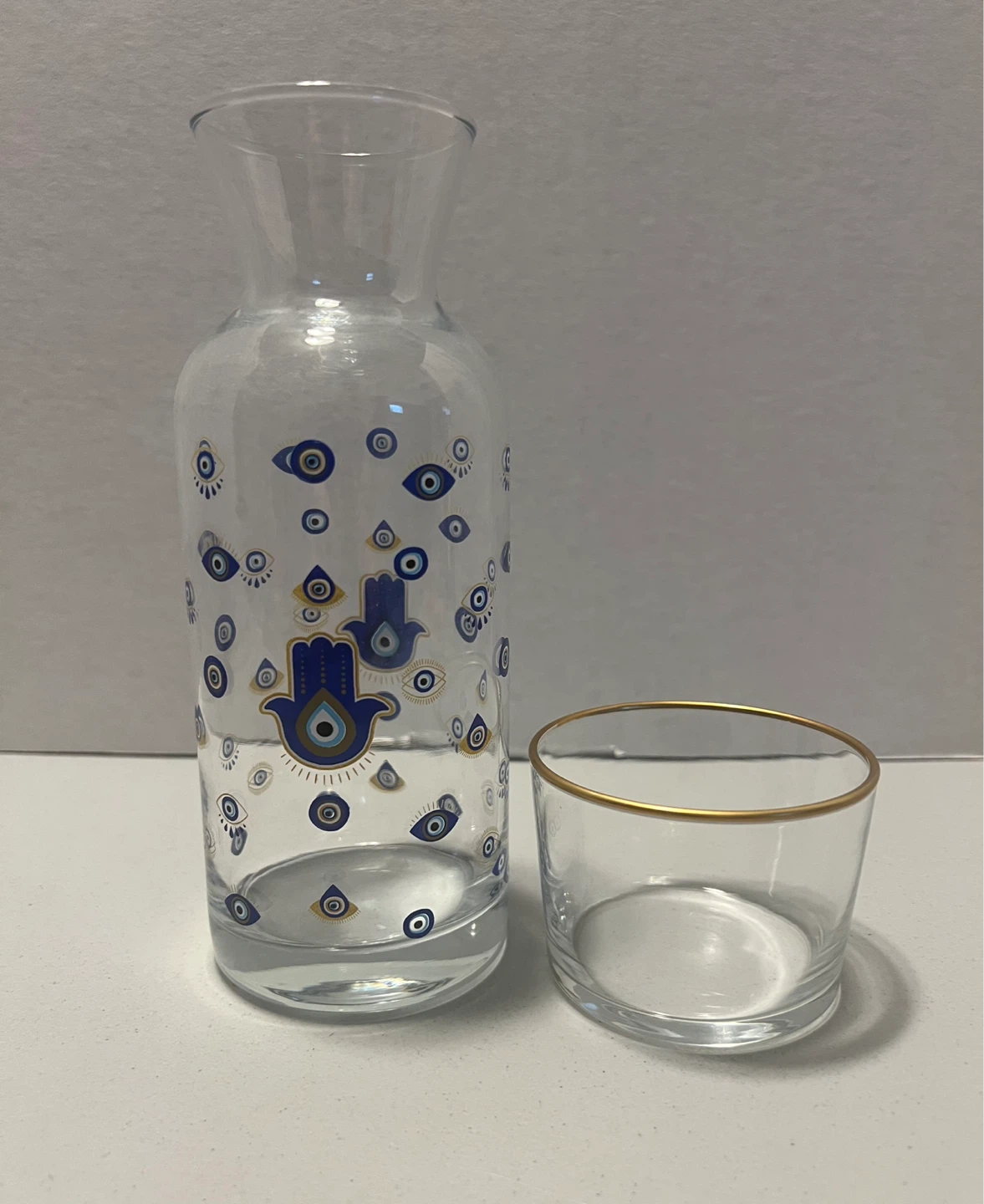 Evil Eye Glass Carafe & Drinking Glass Set - photo 4