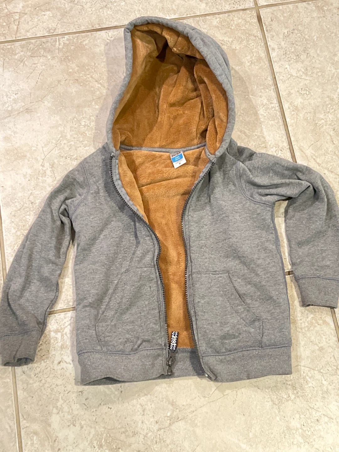Carter's Toddler 5T Gray Fleece Lined Zip-Up Hoodie