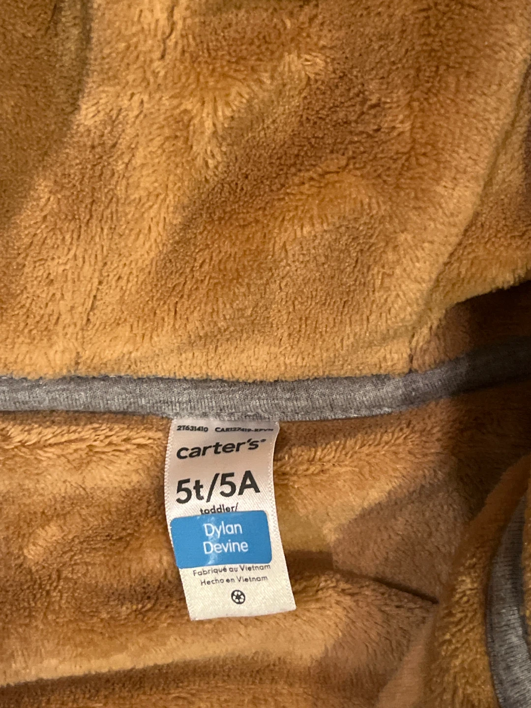 Carter's Toddler 5T Gray Fleece Lined Zip-Up Hoodie - photo 2