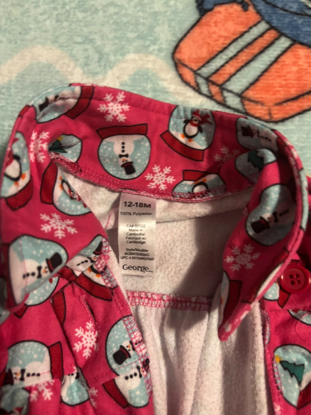 George Girls 12-18M Snowman Pajama Set - photo 2