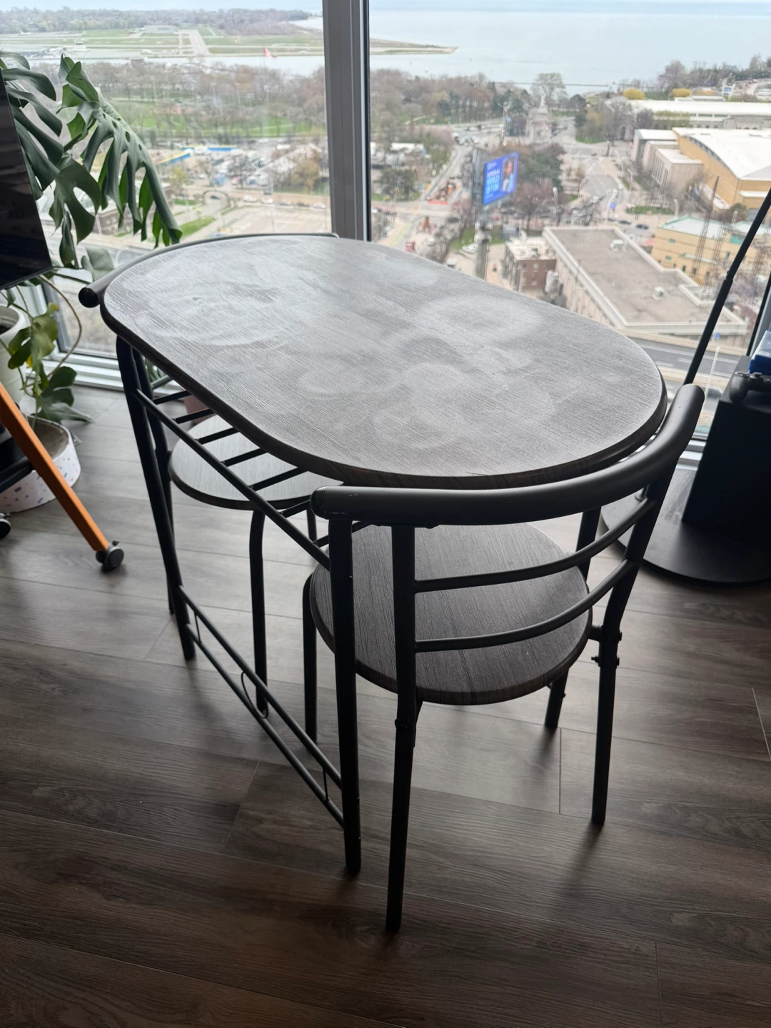 3-Piece Dining/Kitchen Compact Table Set for Small Space