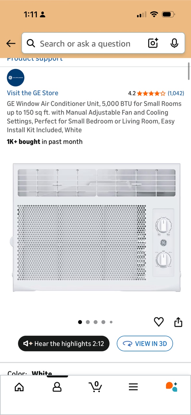 Window Air Conditioner Unit, 5,000 BTU - photo 4