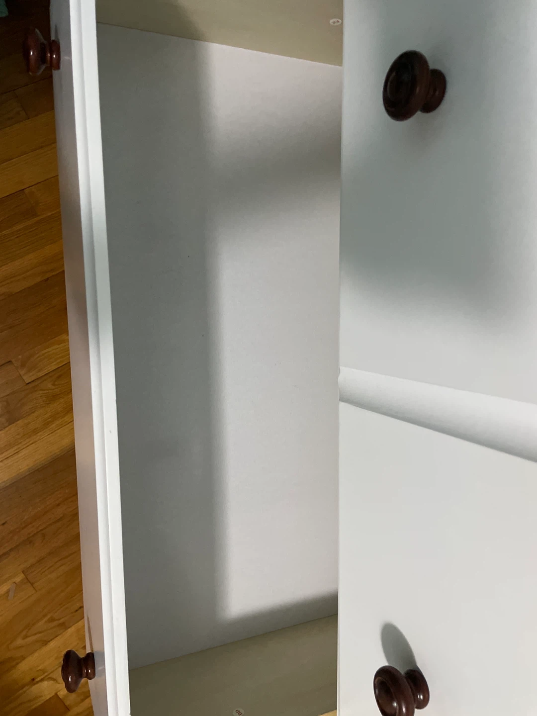 White Dresser with Dark Wood Top - photo 4