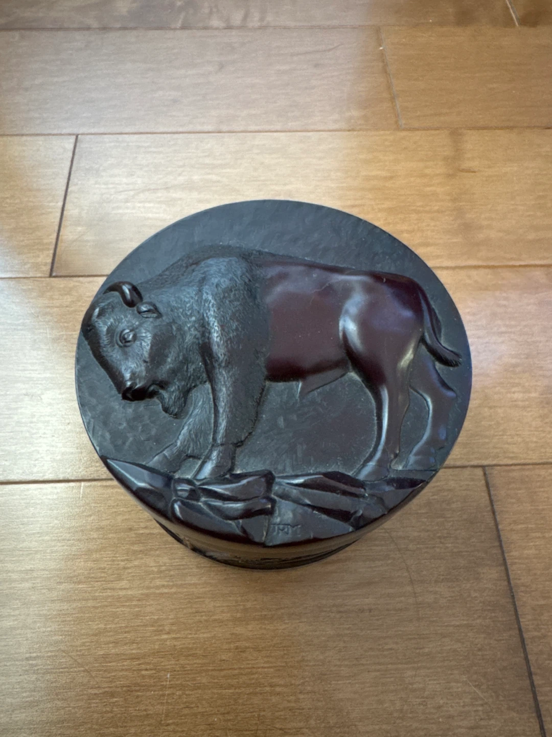 Boma Bison Carved Trinket Box - Made in Canada