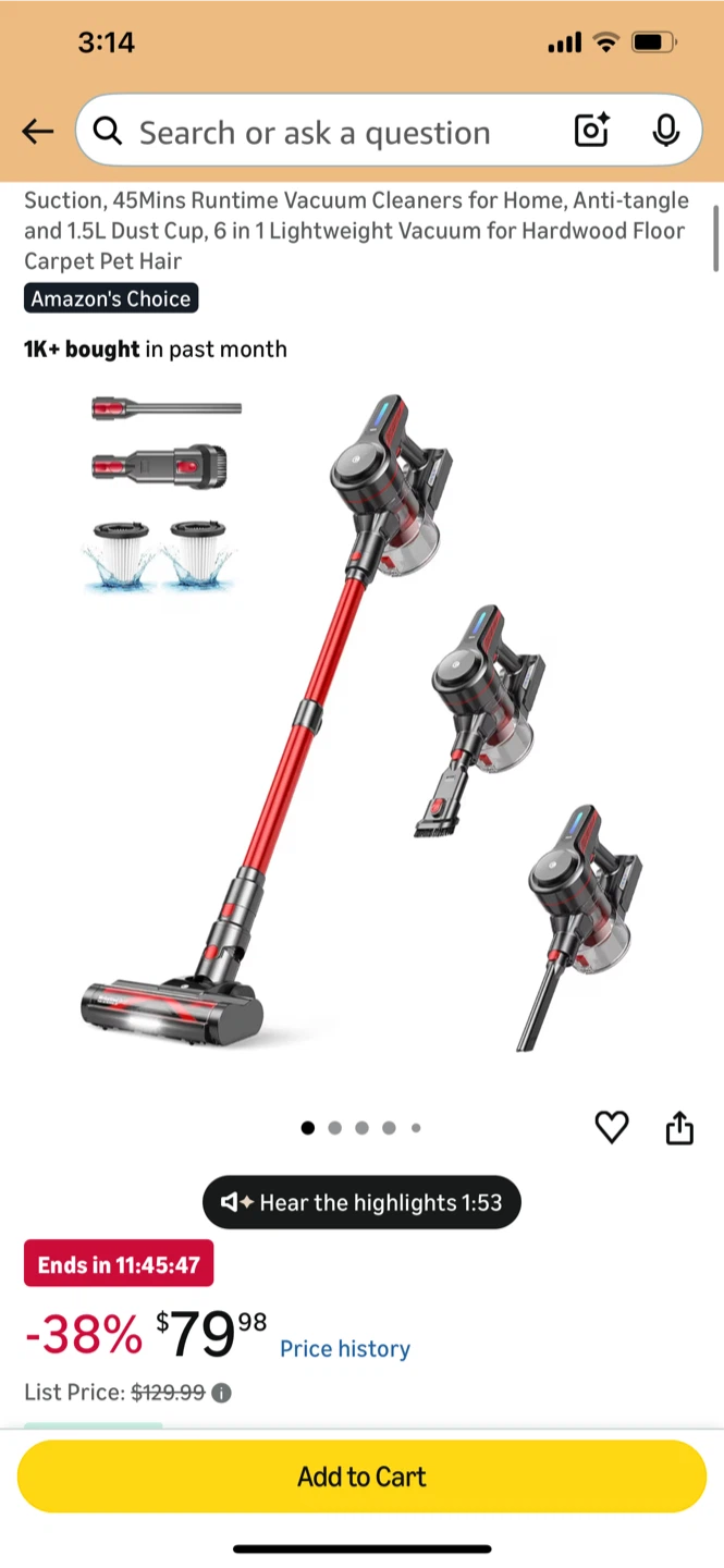 CheBio A16 Cordless Vacuum Cleaner